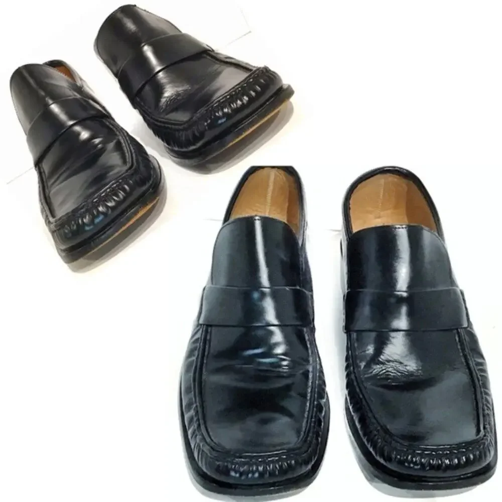 Russell & Bromley Vtg  Black Loafers sz 44/US 11